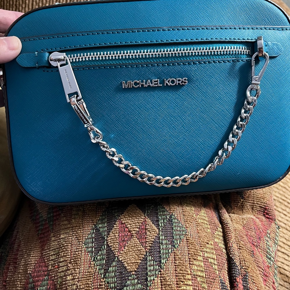 BNWT Leather Michael Kors Teal Purse